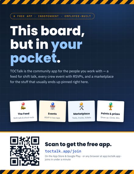 Bulletin flyer — This board, but in your pocket