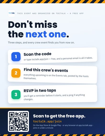 Three-steps flyer — Don't miss the next one